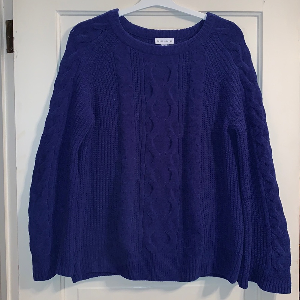 Blue Chenille Sweater